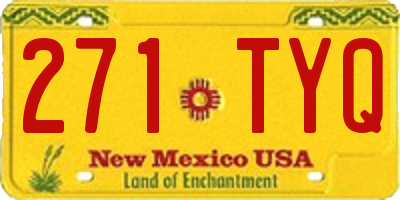 NM license plate 271TYQ