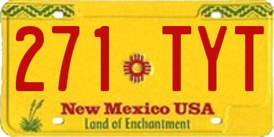 NM license plate 271TYT