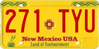 NM license plate 271TYU