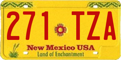 NM license plate 271TZA