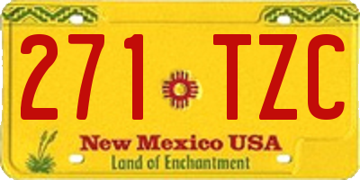 NM license plate 271TZC