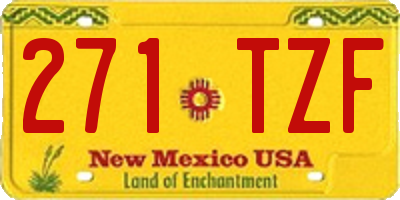 NM license plate 271TZF