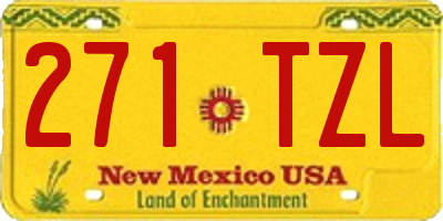 NM license plate 271TZL