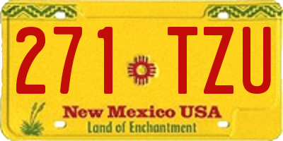 NM license plate 271TZU
