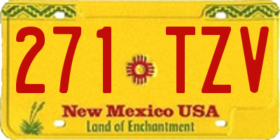 NM license plate 271TZV