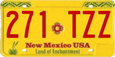 NM license plate 271TZZ