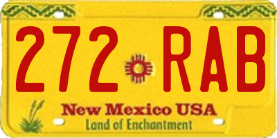 NM license plate 272RAB