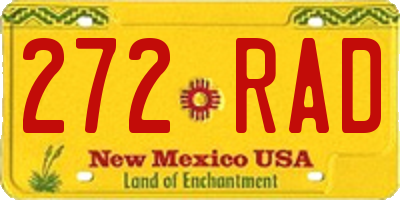 NM license plate 272RAD