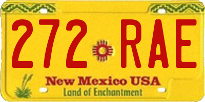 NM license plate 272RAE