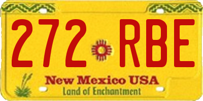 NM license plate 272RBE