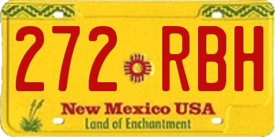 NM license plate 272RBH