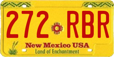 NM license plate 272RBR