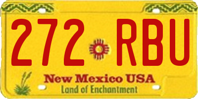 NM license plate 272RBU