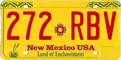 NM license plate 272RBV