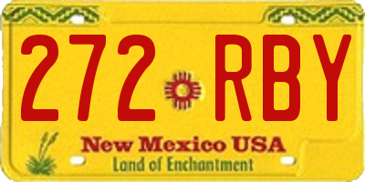 NM license plate 272RBY