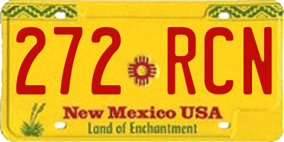 NM license plate 272RCN