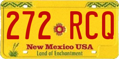 NM license plate 272RCQ