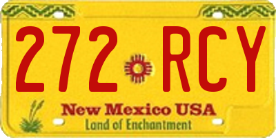 NM license plate 272RCY