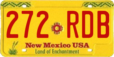 NM license plate 272RDB