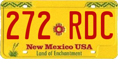 NM license plate 272RDC