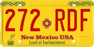 NM license plate 272RDF
