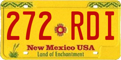 NM license plate 272RDI