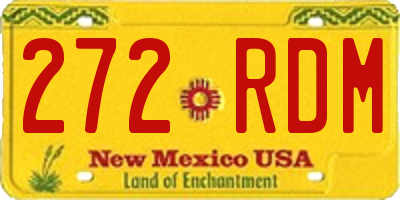 NM license plate 272RDM