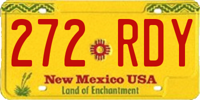 NM license plate 272RDY