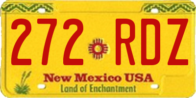 NM license plate 272RDZ