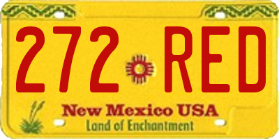 NM license plate 272RED