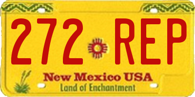 NM license plate 272REP