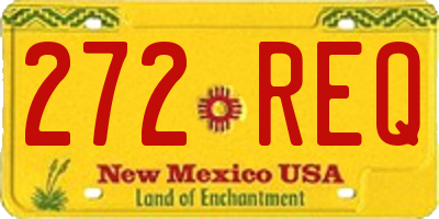 NM license plate 272REQ
