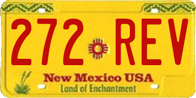 NM license plate 272REV