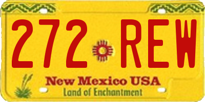 NM license plate 272REW