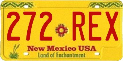 NM license plate 272REX