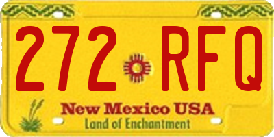 NM license plate 272RFQ
