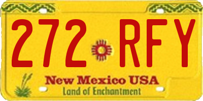 NM license plate 272RFY