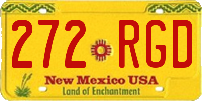 NM license plate 272RGD