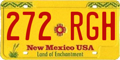 NM license plate 272RGH