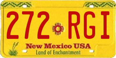 NM license plate 272RGI