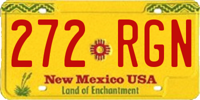 NM license plate 272RGN