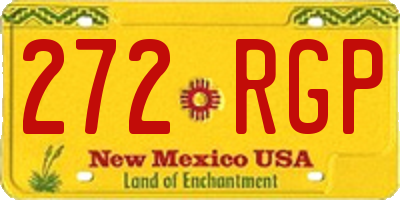NM license plate 272RGP