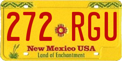 NM license plate 272RGU