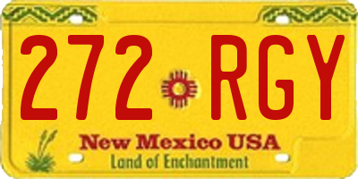NM license plate 272RGY