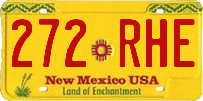 NM license plate 272RHE