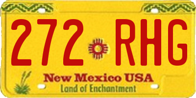 NM license plate 272RHG