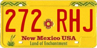 NM license plate 272RHJ