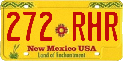 NM license plate 272RHR