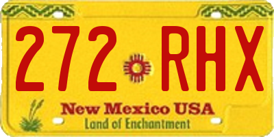 NM license plate 272RHX