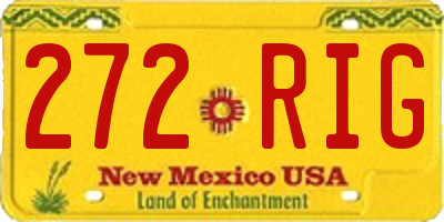 NM license plate 272RIG